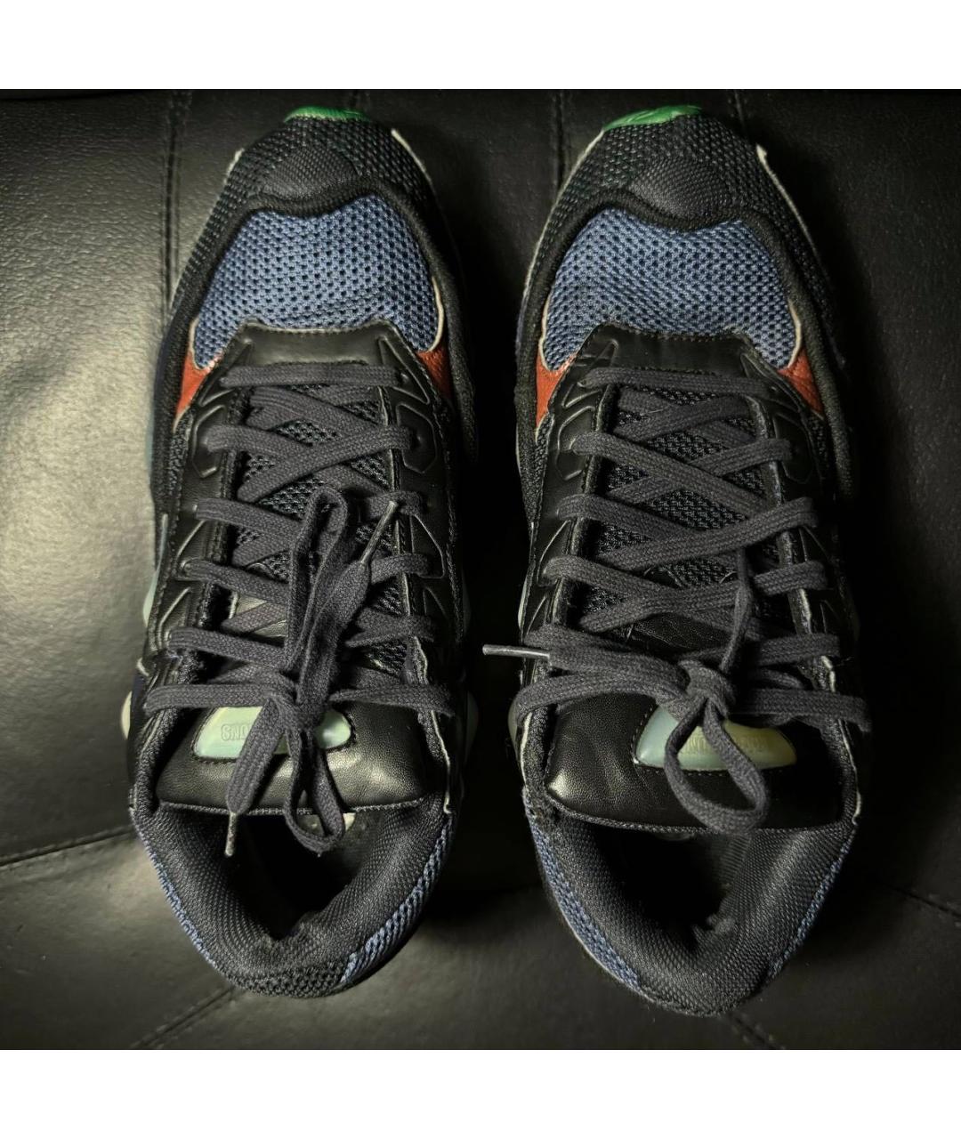 RAF SIMONS Синие текстильные низкие кроссовки / кеды, фото 8