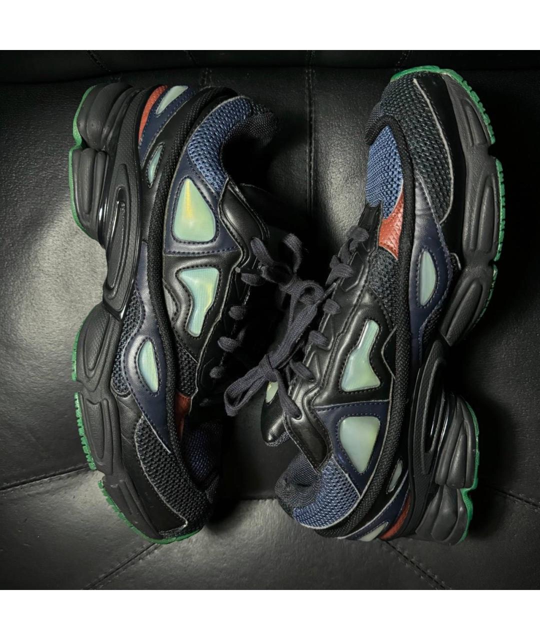 RAF SIMONS Синие текстильные низкие кроссовки / кеды, фото 4