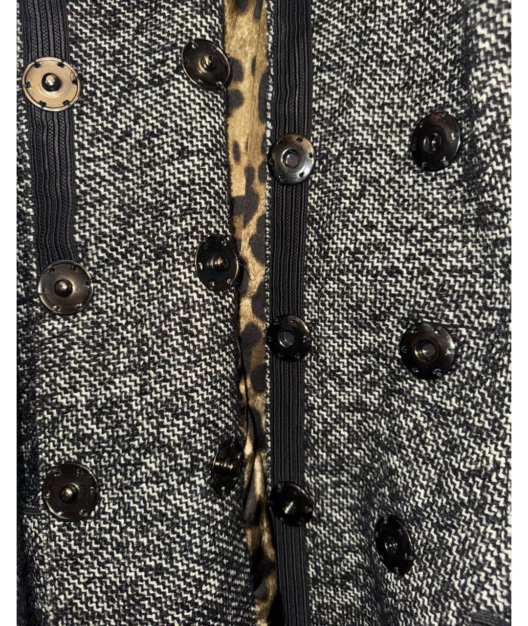 DOLCE&GABBANA Черное шерстяное пальто, фото 8