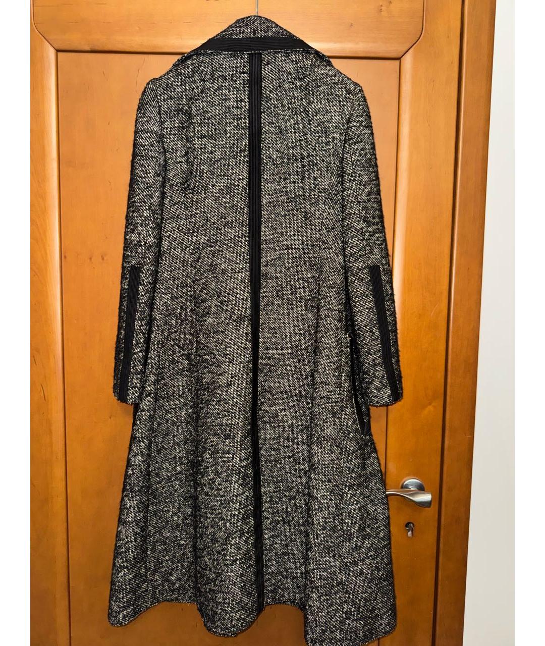 DOLCE&GABBANA Черное шерстяное пальто, фото 2