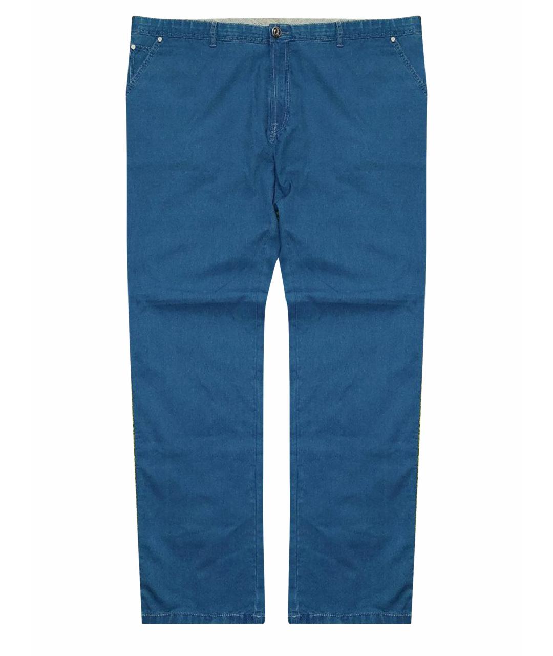 BRIONI Синие хлопковые прямые джинсы, фото 1