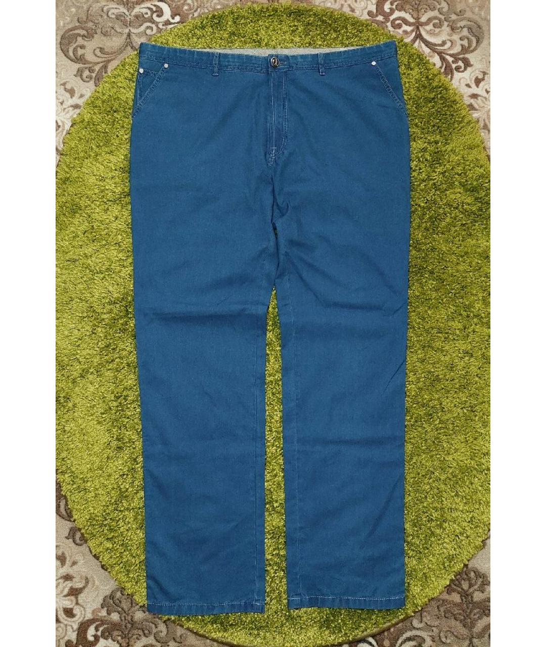 BRIONI Синие хлопковые прямые джинсы, фото 10