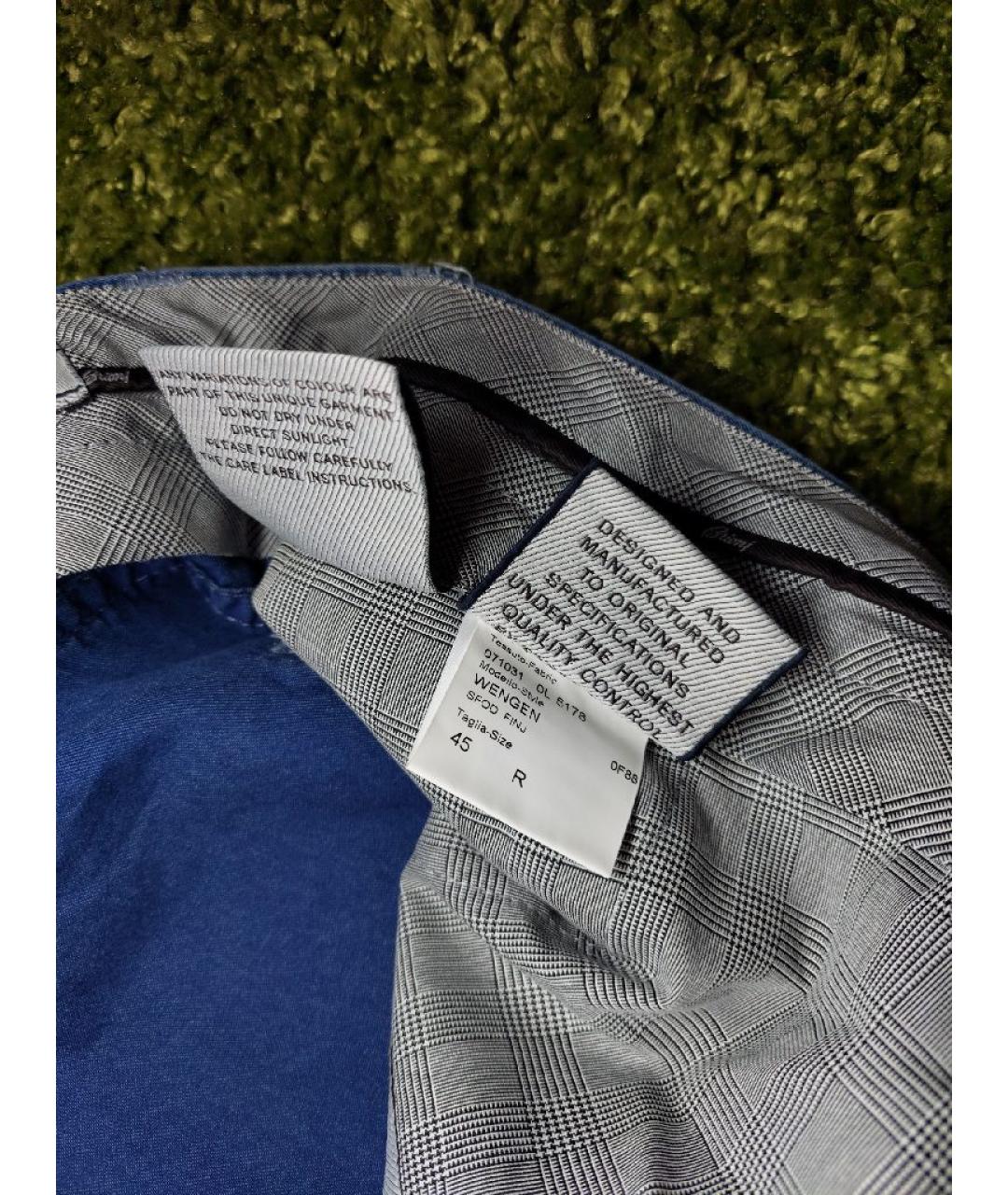 BRIONI Синие хлопковые прямые джинсы, фото 4