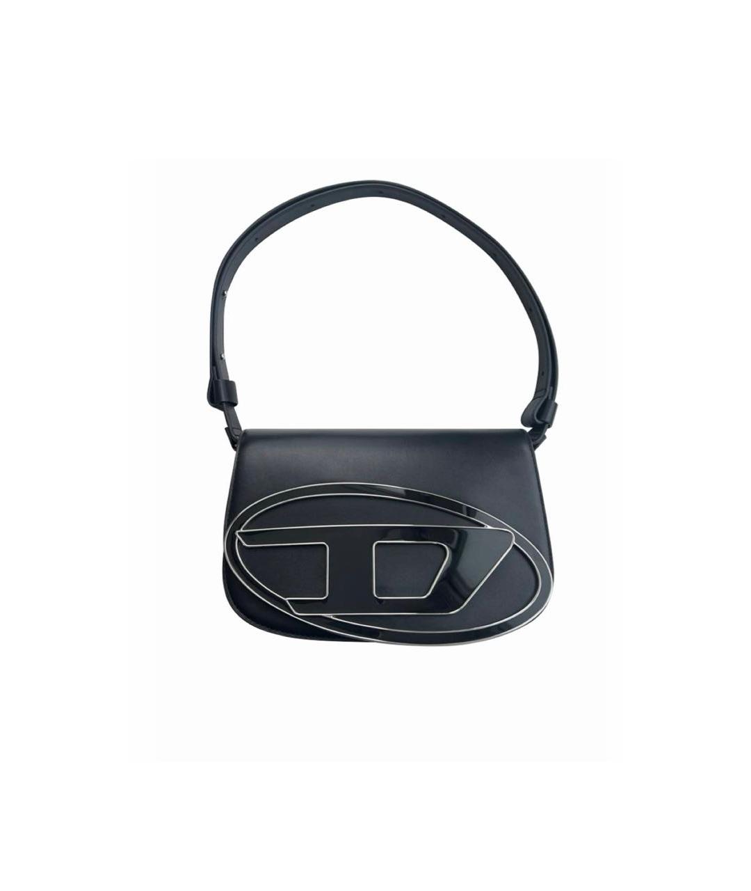 DIESEL Черная кожаная сумка через плечо, фото 7