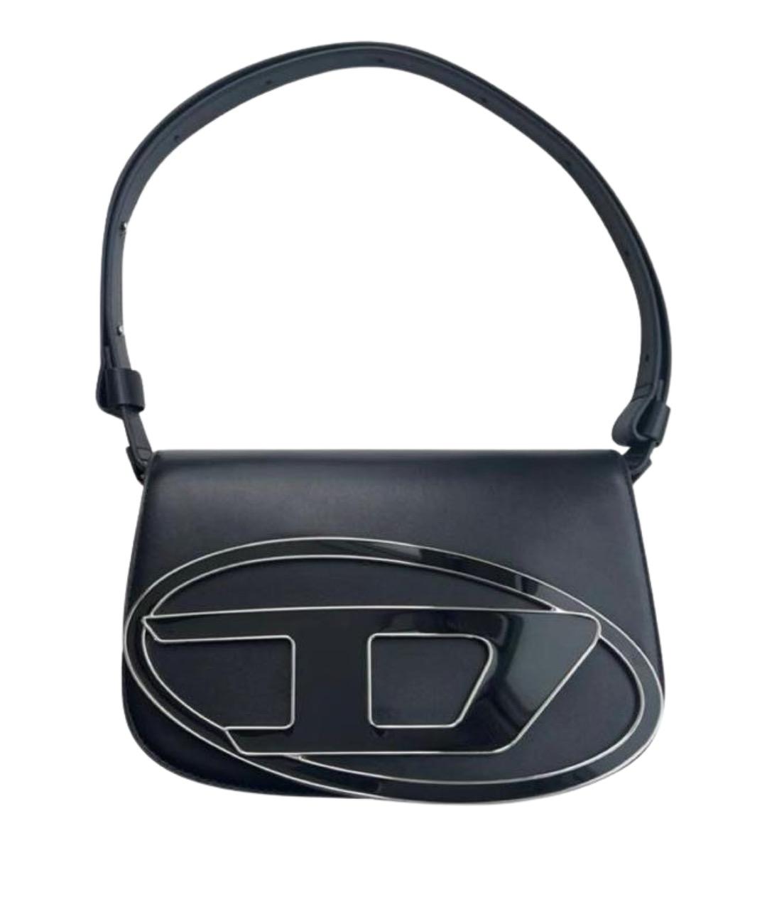 DIESEL Черная кожаная сумка через плечо, фото 1