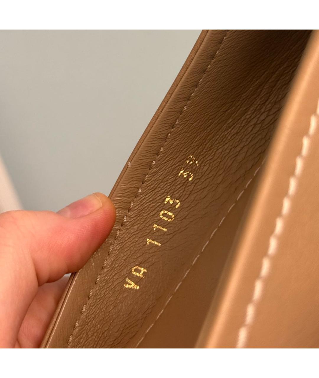 LOUIS VUITTON Бежевые кожаные балетки, фото 6