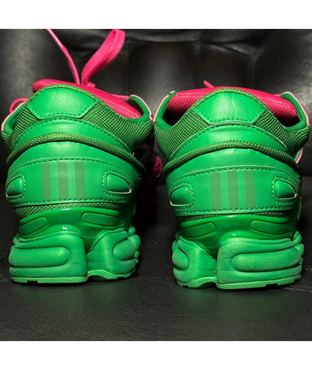 ADIDAS X RAF SIMONS Зеленые текстильные низкие кроссовки / кеды, фото 2
