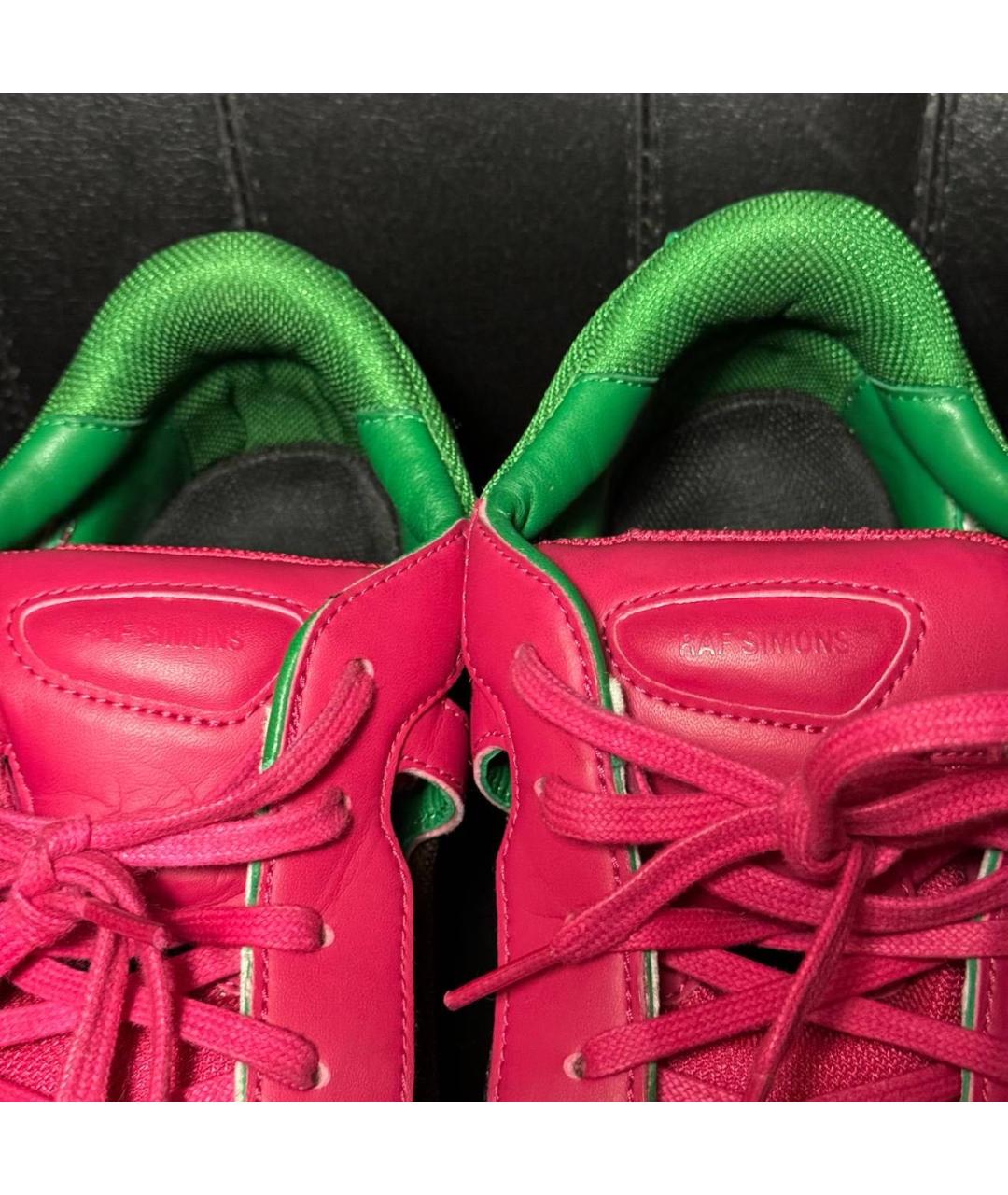 ADIDAS X RAF SIMONS Зеленые текстильные низкие кроссовки / кеды, фото 7