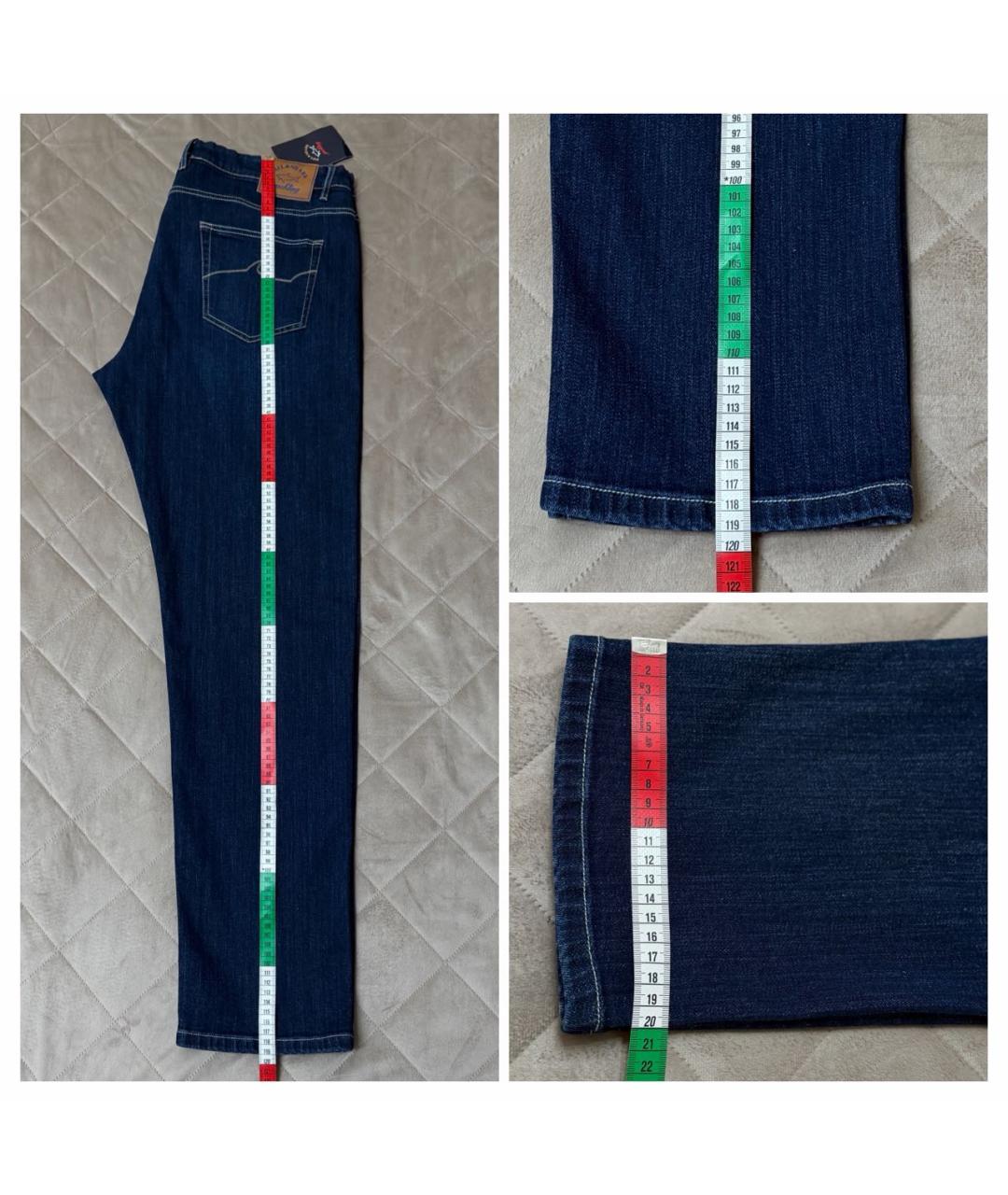 PAUL & SHARK Темно-синие хлопко-эластановые джинсы, фото 7