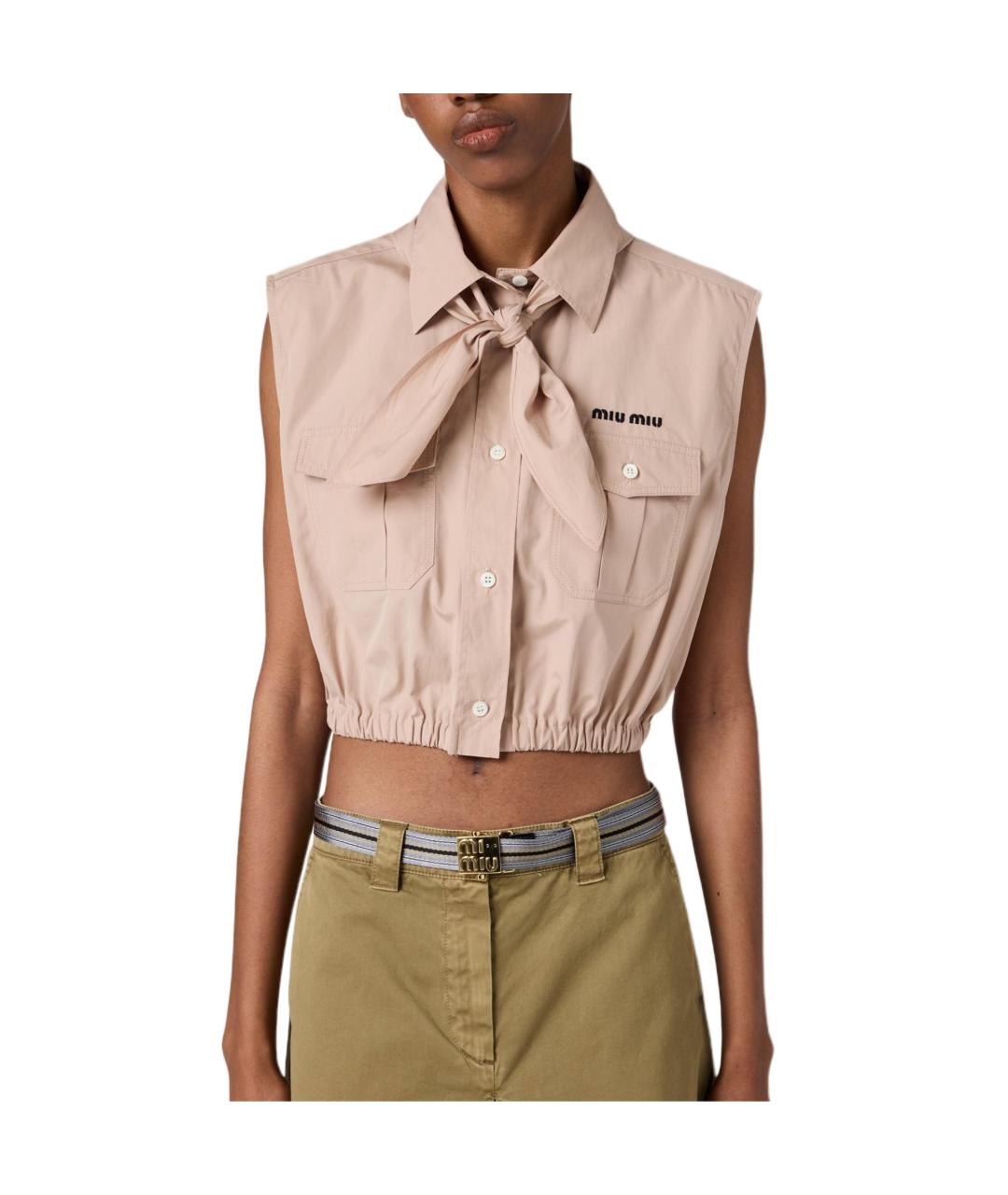 MIU MIU Розовая футболка, фото 4