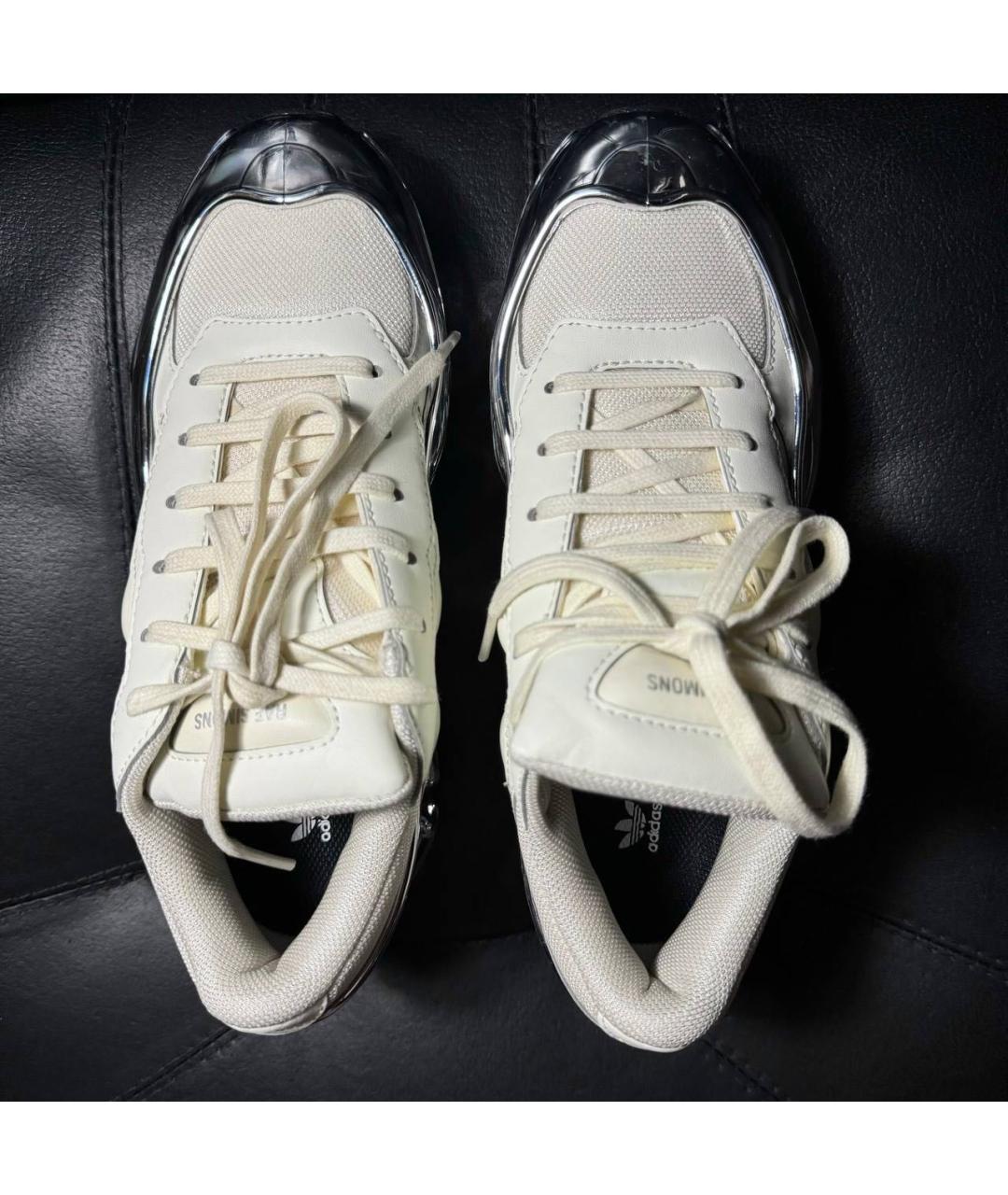 ADIDAS X RAF SIMONS Белые текстильные низкие кроссовки / кеды, фото 7