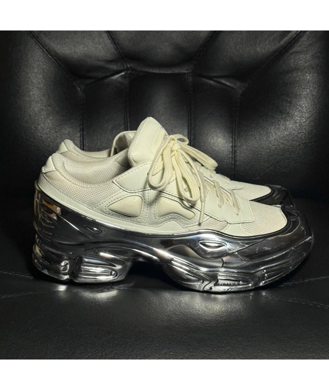 ADIDAS X RAF SIMONS Белые текстильные низкие кроссовки / кеды, фото 9