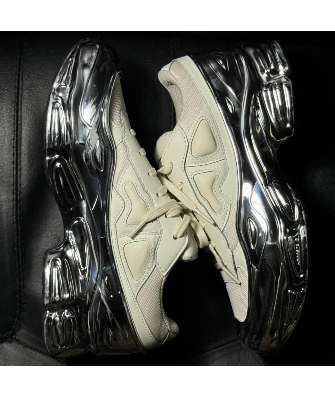 ADIDAS X RAF SIMONS Белые текстильные низкие кроссовки / кеды, фото 4