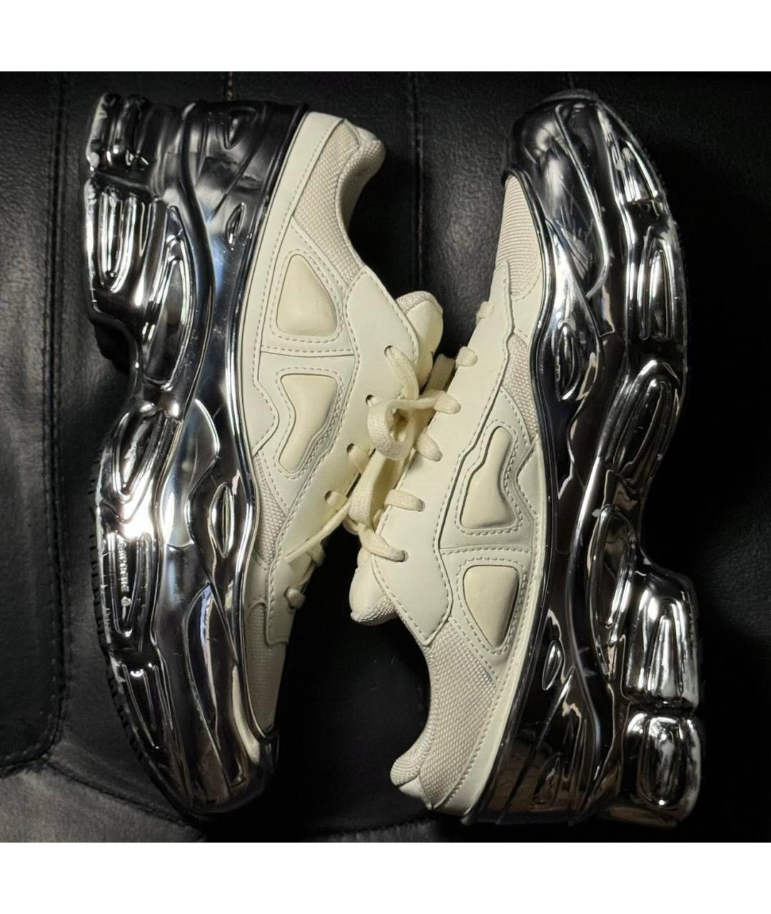 ADIDAS X RAF SIMONS Белые текстильные низкие кроссовки / кеды, фото 5