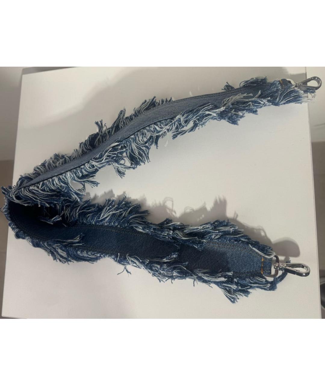 FENDI Синяя деним сумка через плечо, фото 5