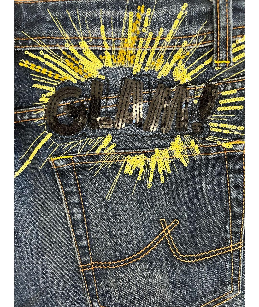 ICEBERG Синие хлопко-полиэстеровые прямые джинсы, фото 5