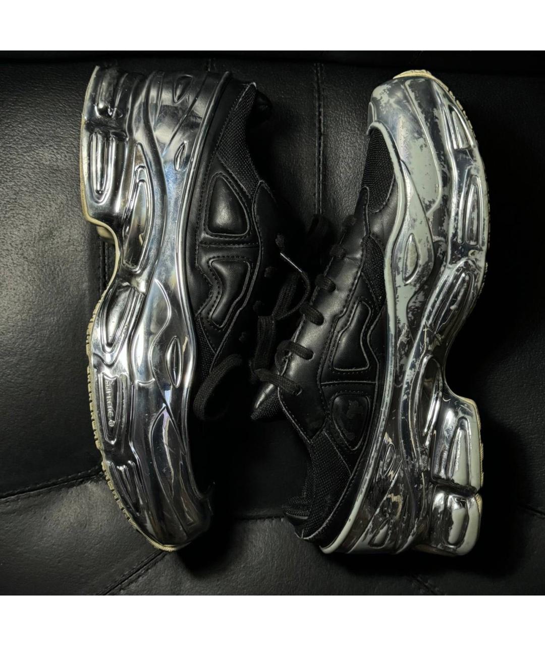 ADIDAS X RAF SIMONS Черные текстильные низкие кроссовки / кеды, фото 6