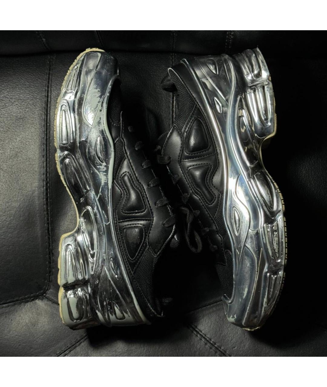 ADIDAS X RAF SIMONS Черные текстильные низкие кроссовки / кеды, фото 7