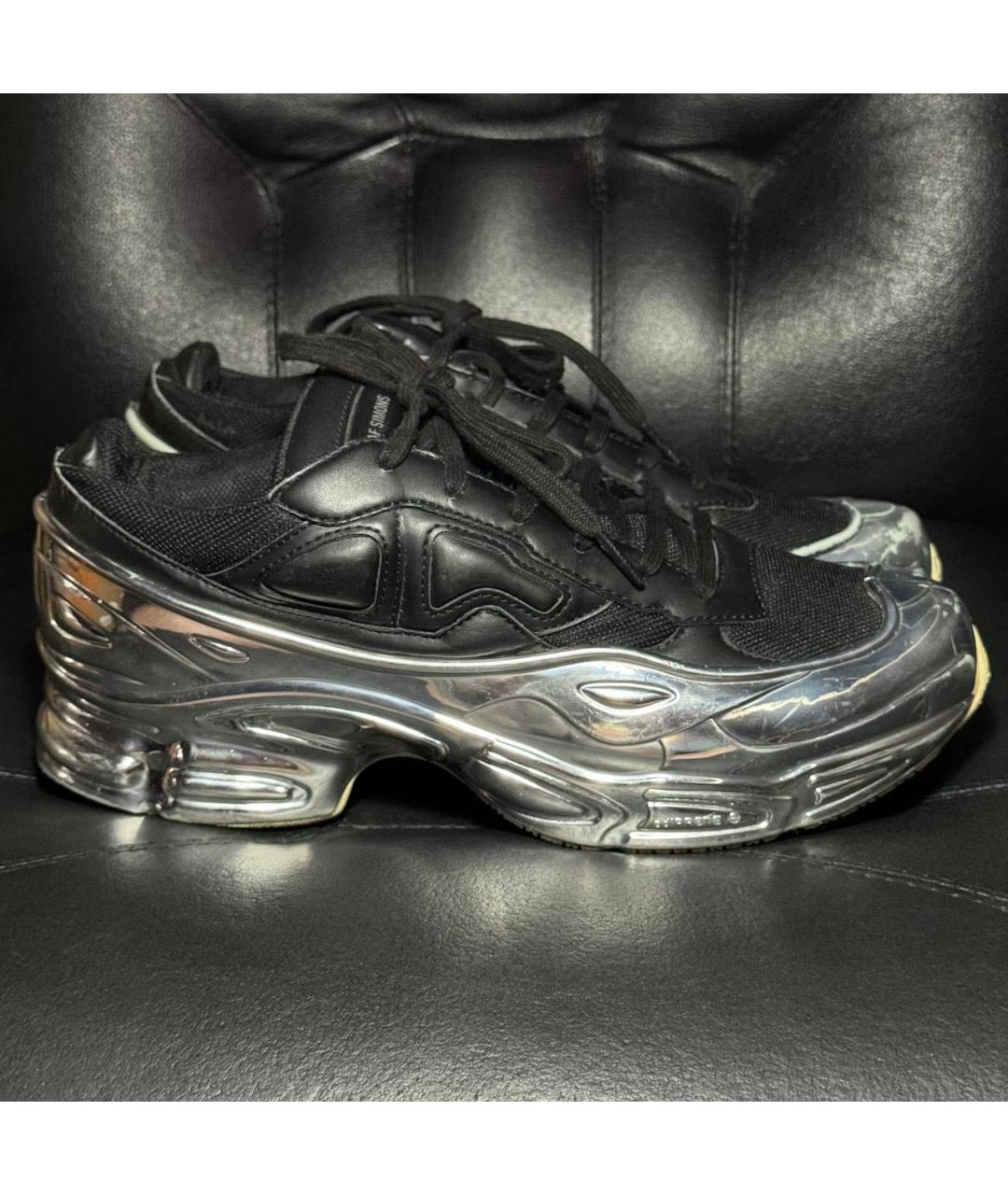 ADIDAS X RAF SIMONS Черные текстильные низкие кроссовки / кеды, фото 9