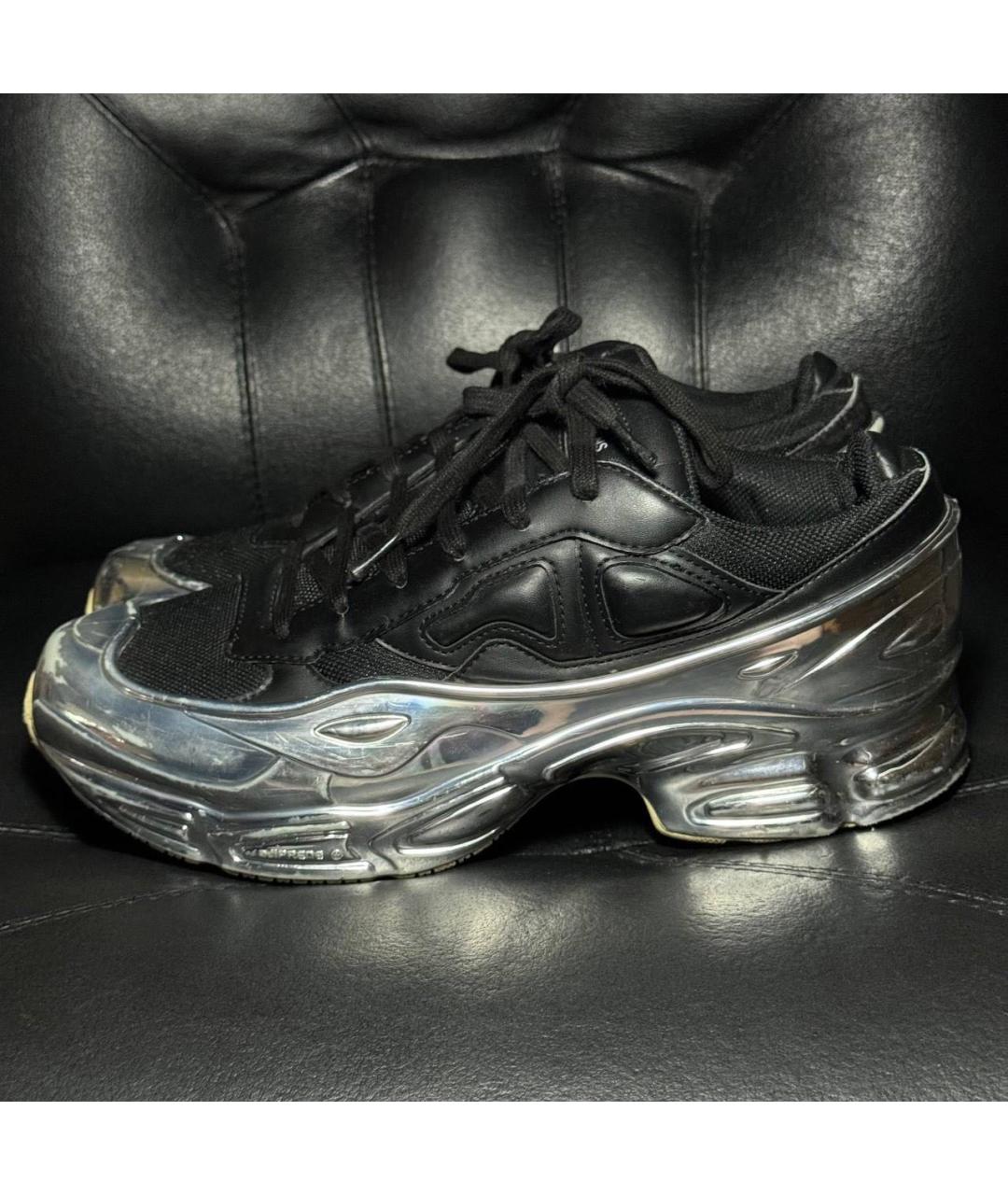 ADIDAS X RAF SIMONS Черные текстильные низкие кроссовки / кеды, фото 2