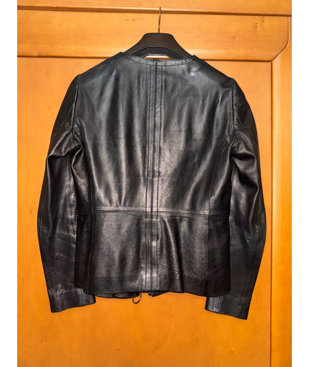 GUCCI Черная кожаная куртка, фото 2