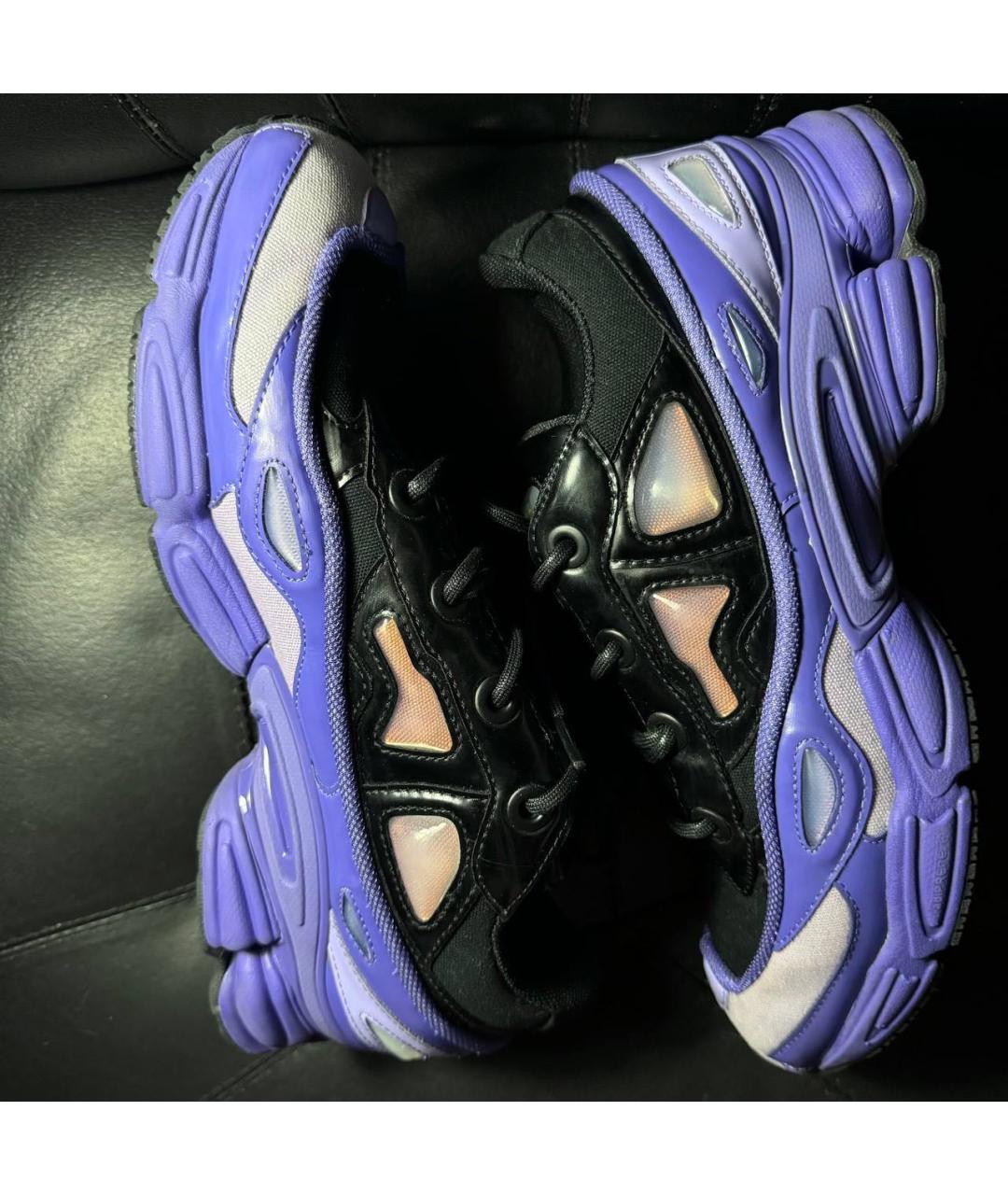 ADIDAS X RAF SIMONS Фиолетовые текстильные низкие кроссовки / кеды, фото 4