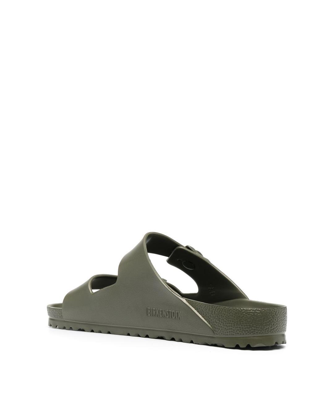 BIRKENSTOCK Хаки кожаные сандалии, фото 3