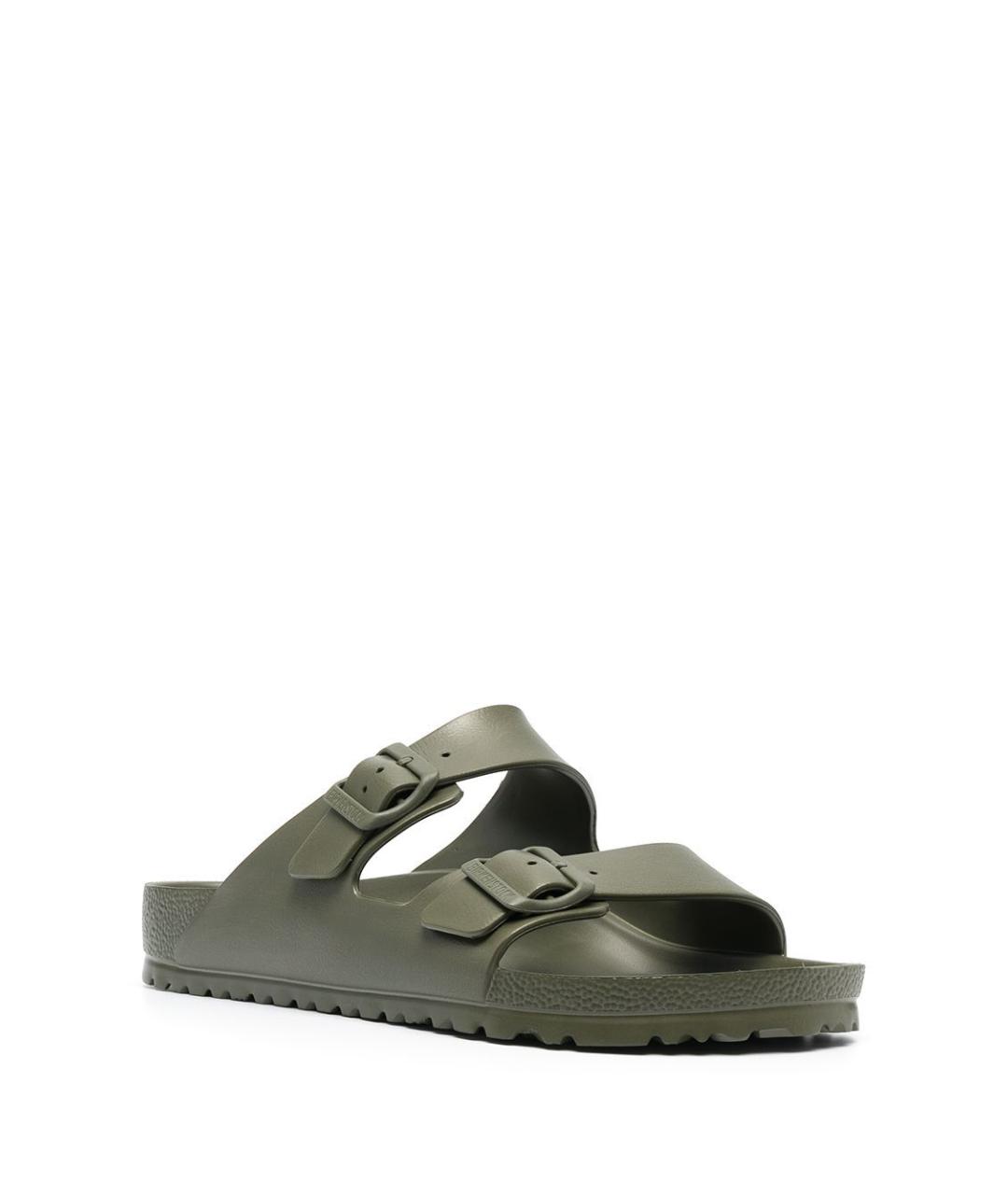 BIRKENSTOCK Хаки кожаные сандалии, фото 2