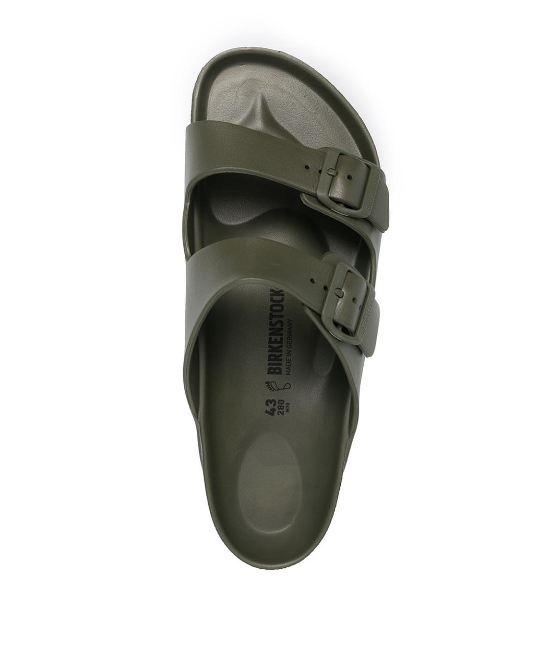 BIRKENSTOCK Хаки кожаные сандалии, фото 4