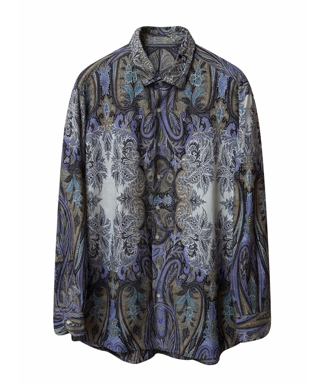 ETRO Фиолетовая хлопковая кэжуал рубашка, фото 1