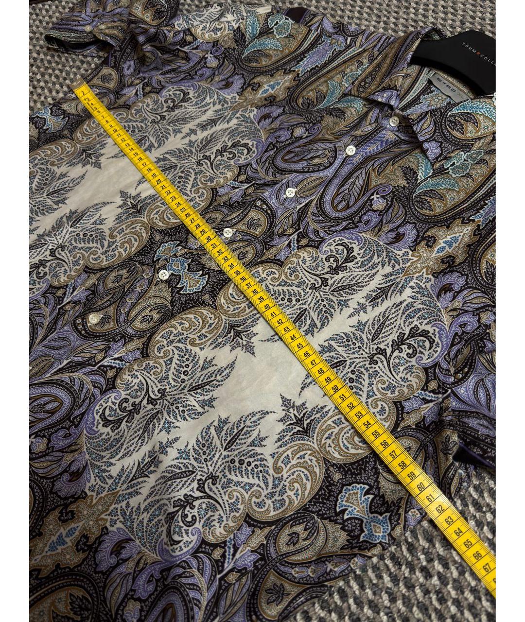 ETRO Фиолетовая хлопковая кэжуал рубашка, фото 5