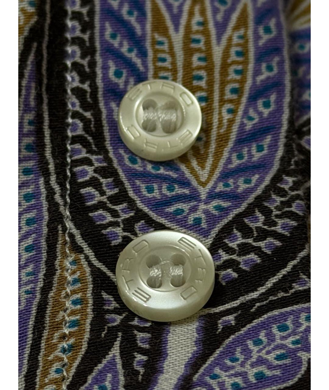 ETRO Фиолетовая хлопковая кэжуал рубашка, фото 2