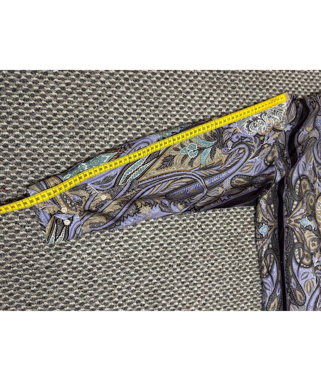 ETRO Фиолетовая хлопковая кэжуал рубашка, фото 6