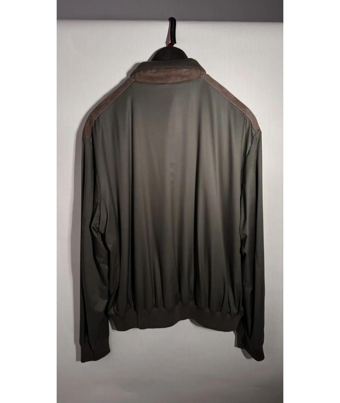 KITON Хаки полиэстеровая куртка, фото 3