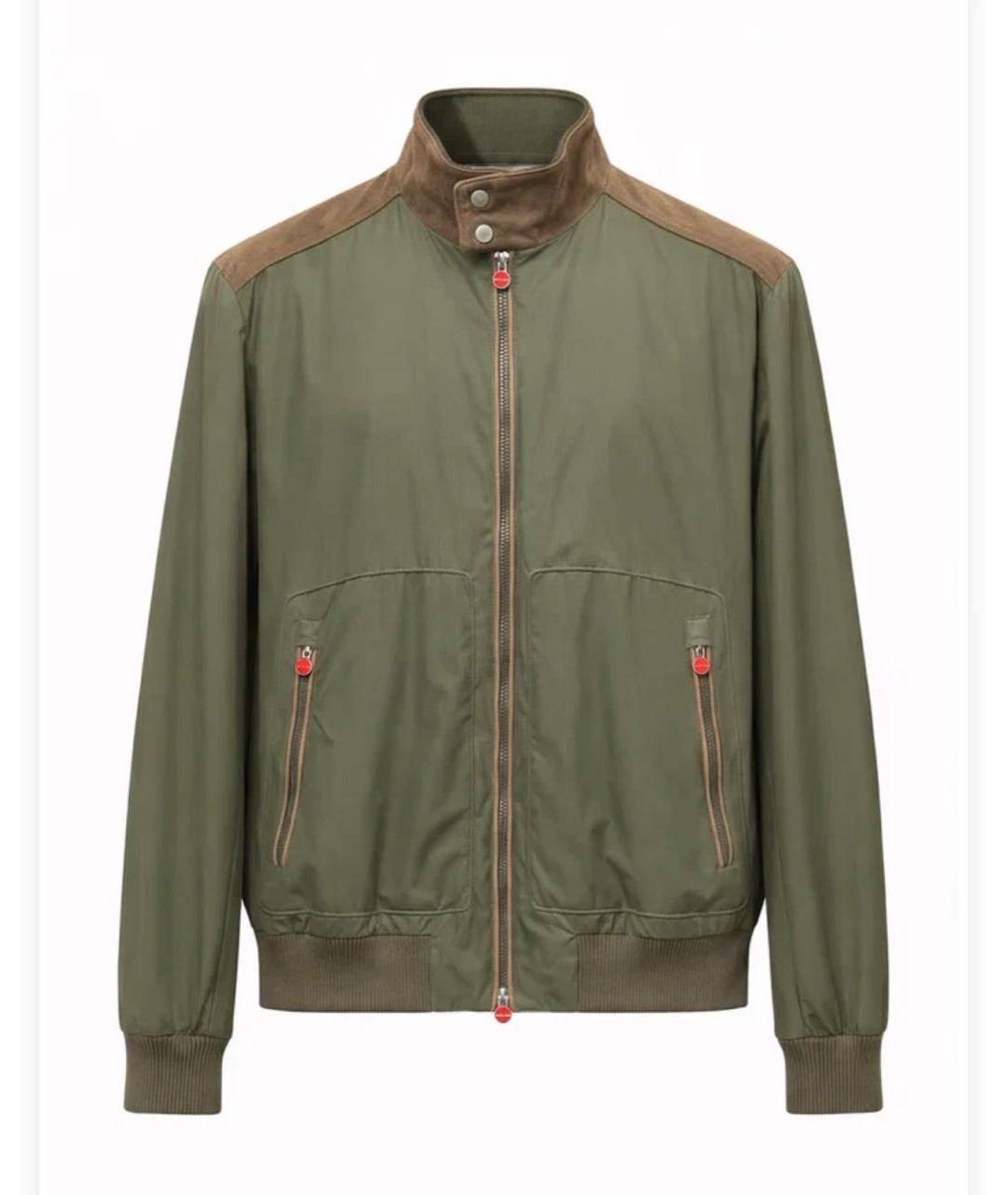 KITON Хаки полиэстеровая куртка, фото 1