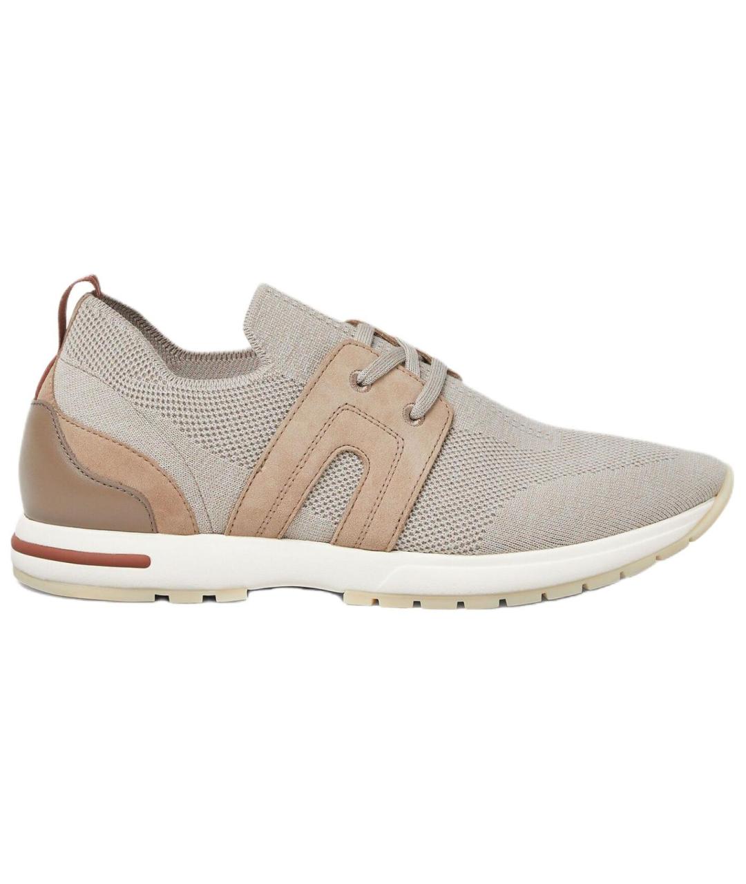 LORO PIANA Серые замшевые кроссовки, фото 1