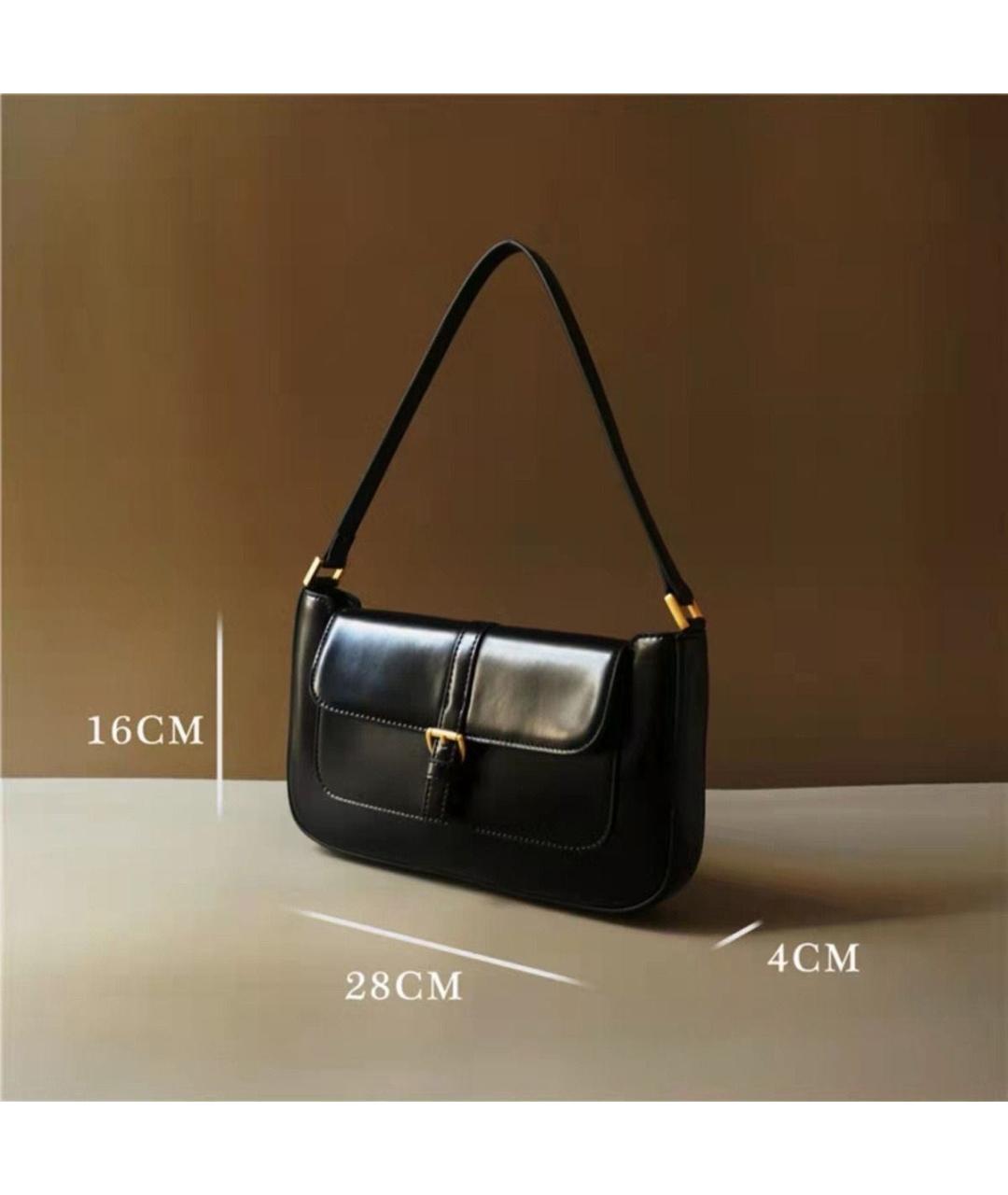 BY FAR Черная кожаная сумка через плечо, фото 3