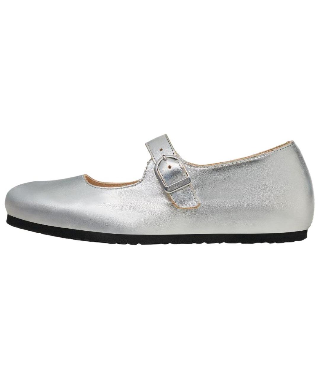 BIRKENSTOCK Серебряные кожаные туфли, фото 6