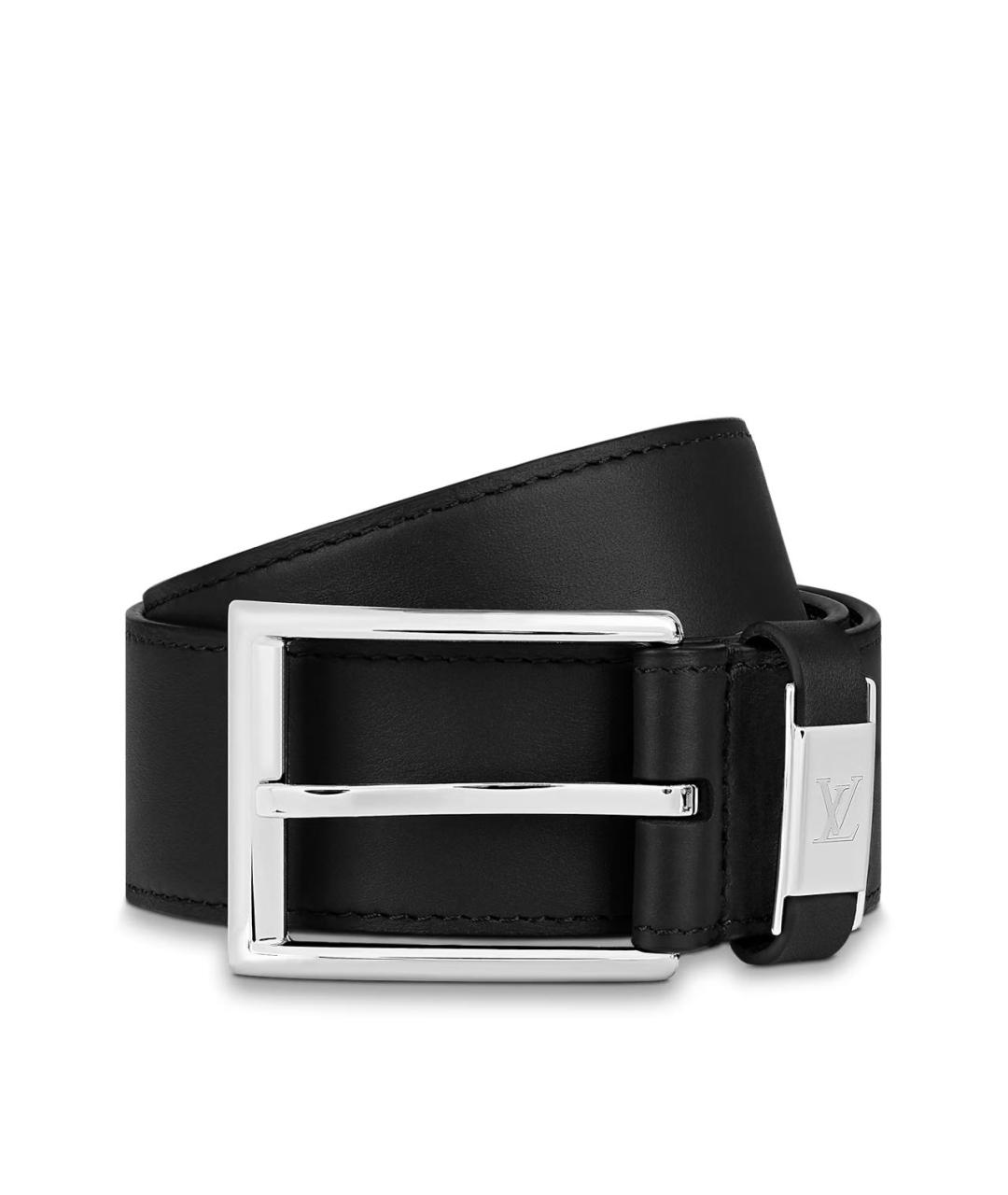 LOUIS VUITTON Черный кожаный ремень, фото 3