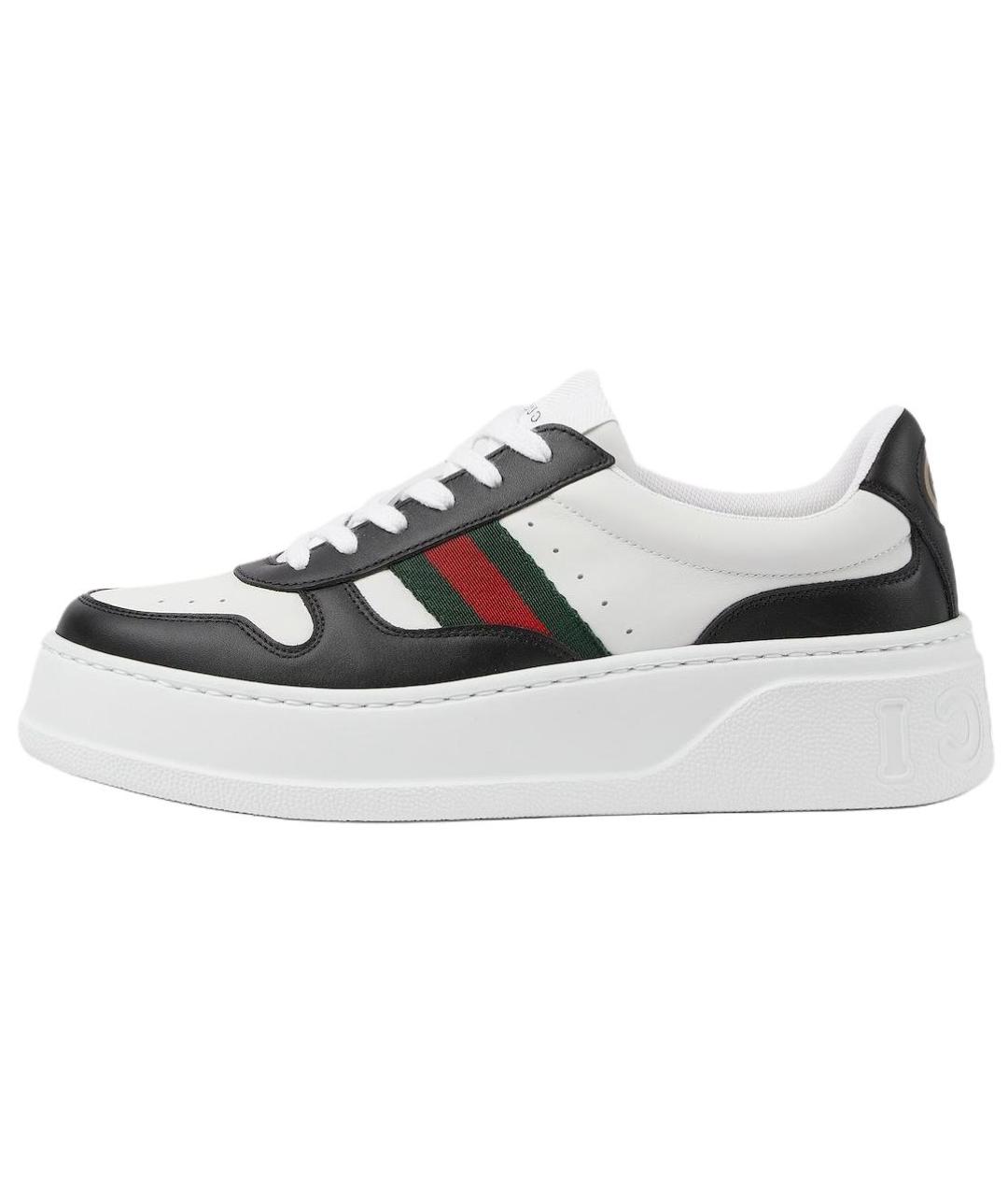 GUCCI Черные кожаные кроссовки, фото 2