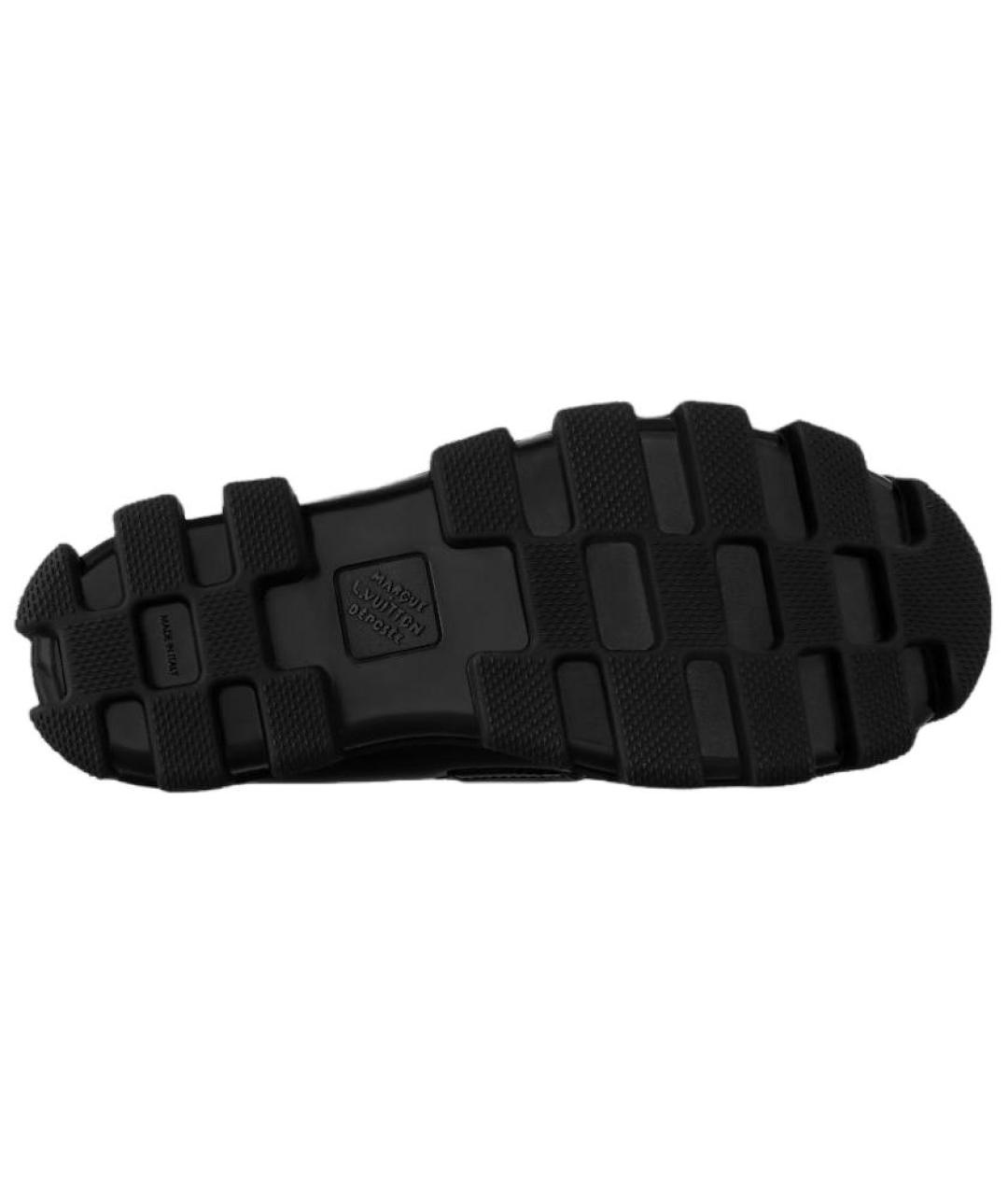 LOUIS VUITTON Черные кожаные лоферы, фото 5