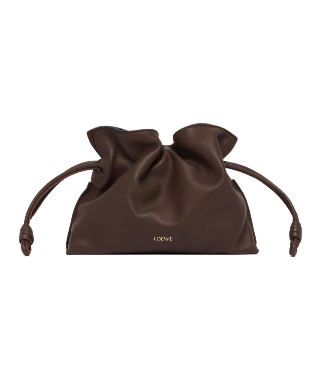 LOEWE Коричневая кожаная сумка через плечо, фото 1