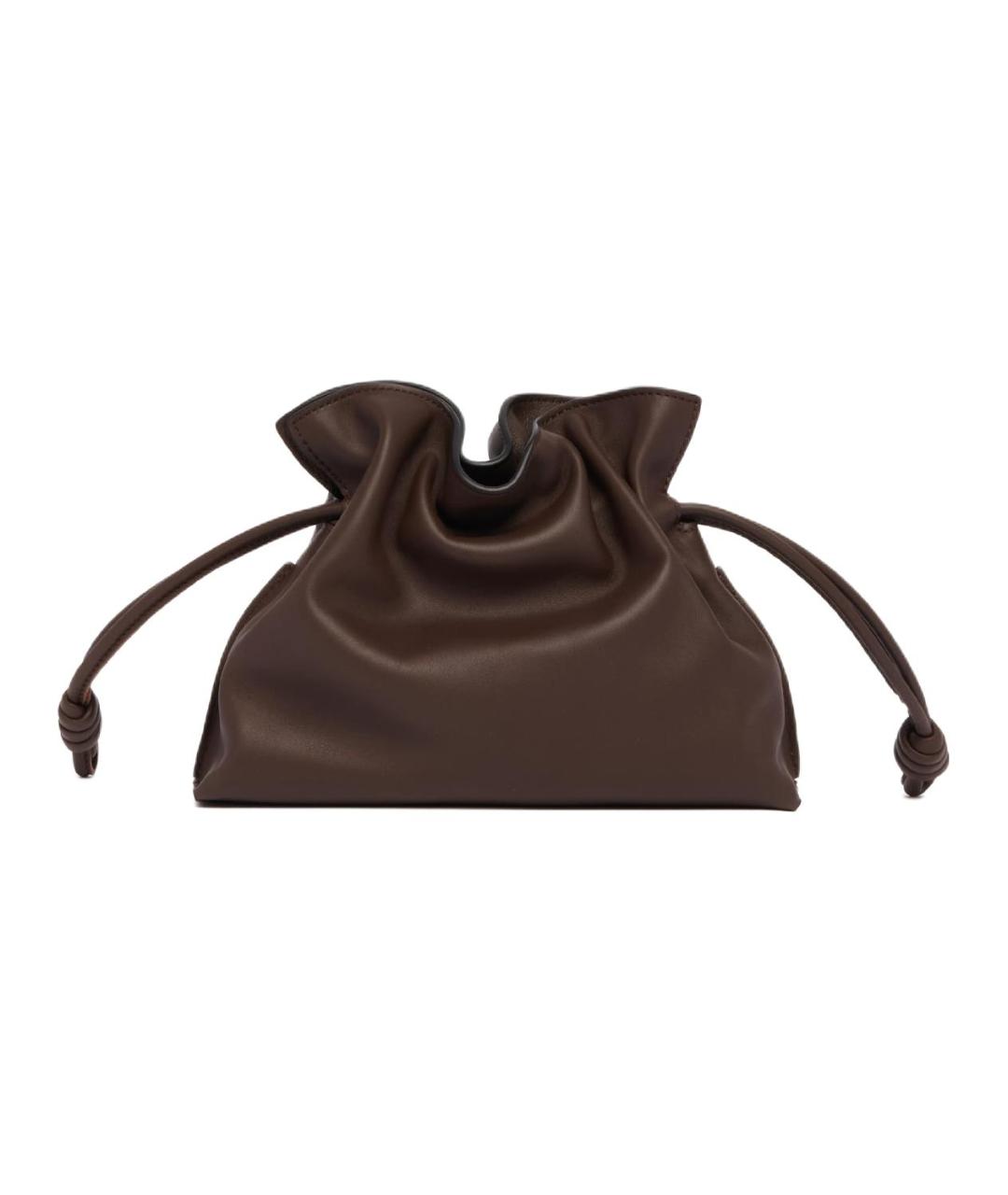 LOEWE Коричневая кожаная сумка через плечо, фото 3