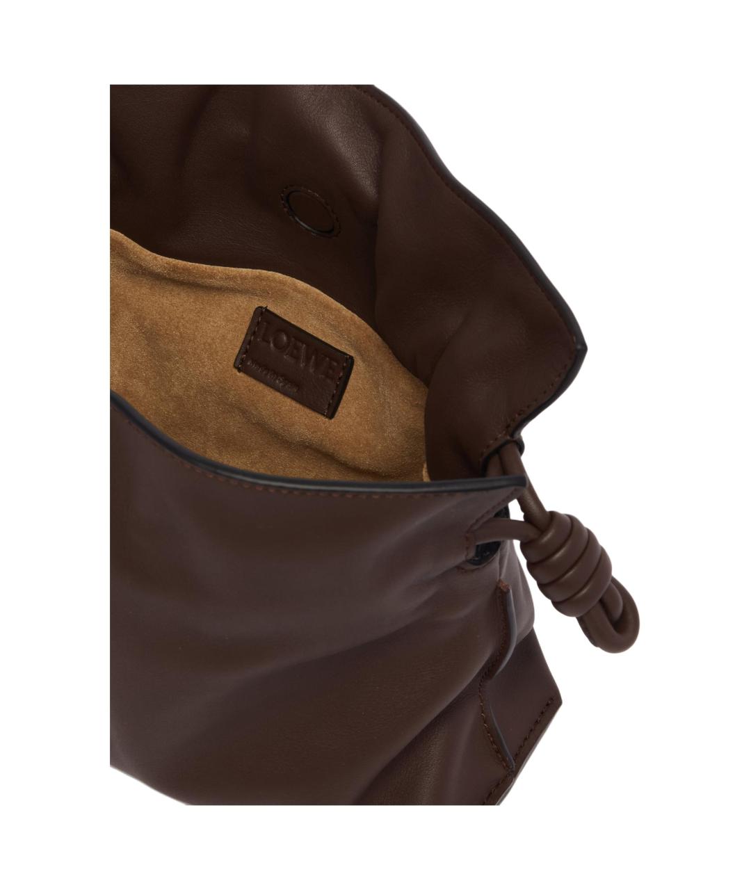 LOEWE Коричневая кожаная сумка через плечо, фото 5