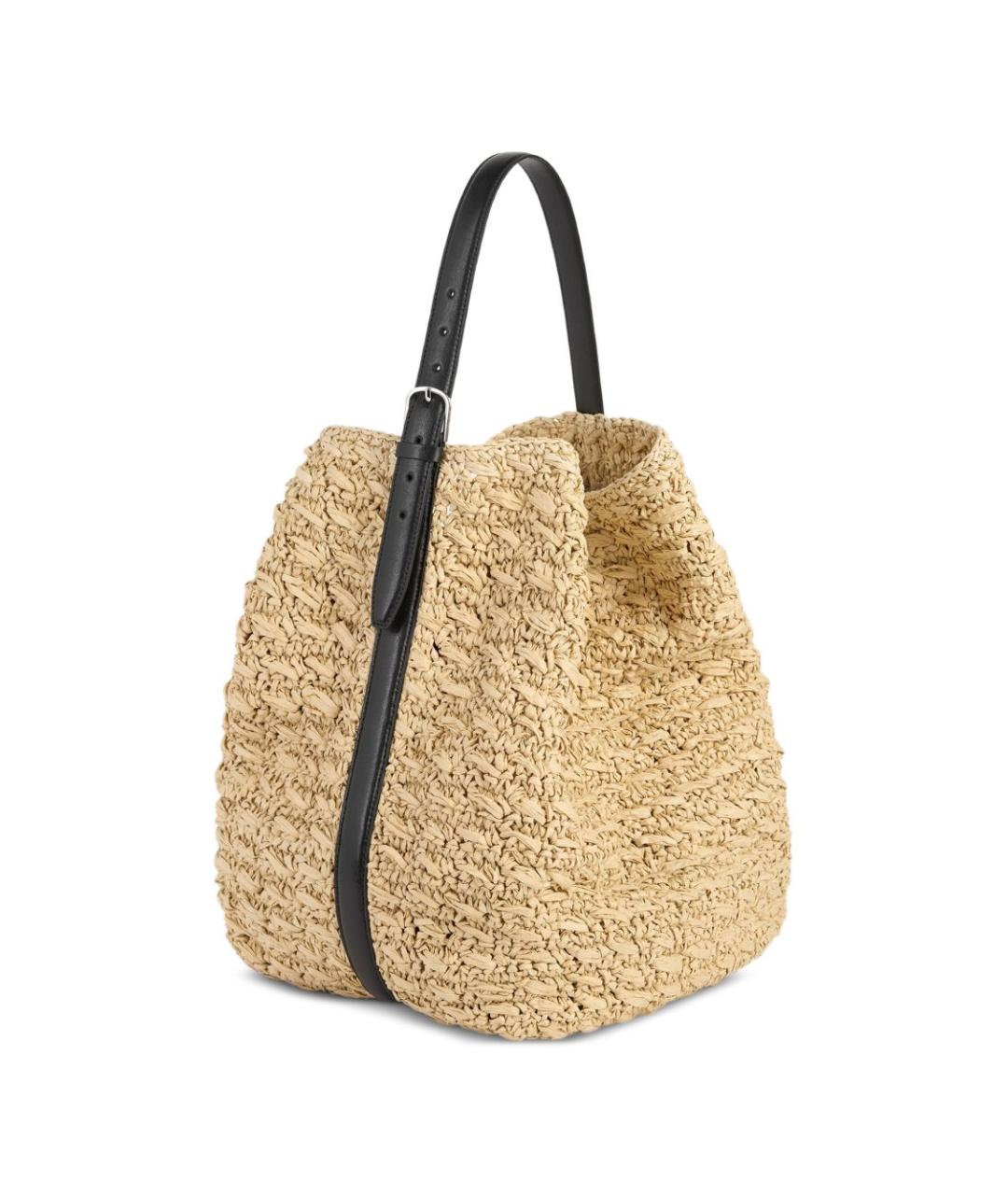 TOTEME Бежевая пелетеная сумка с короткими ручками, фото 5