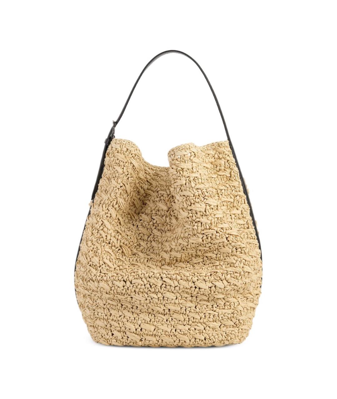 TOTEME Бежевая пелетеная сумка с короткими ручками, фото 1