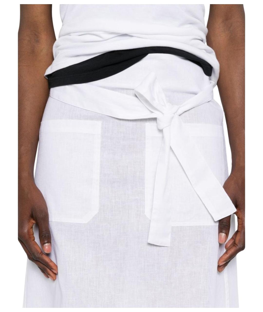 TOTEME Белая хлопковая юбка миди, фото 4