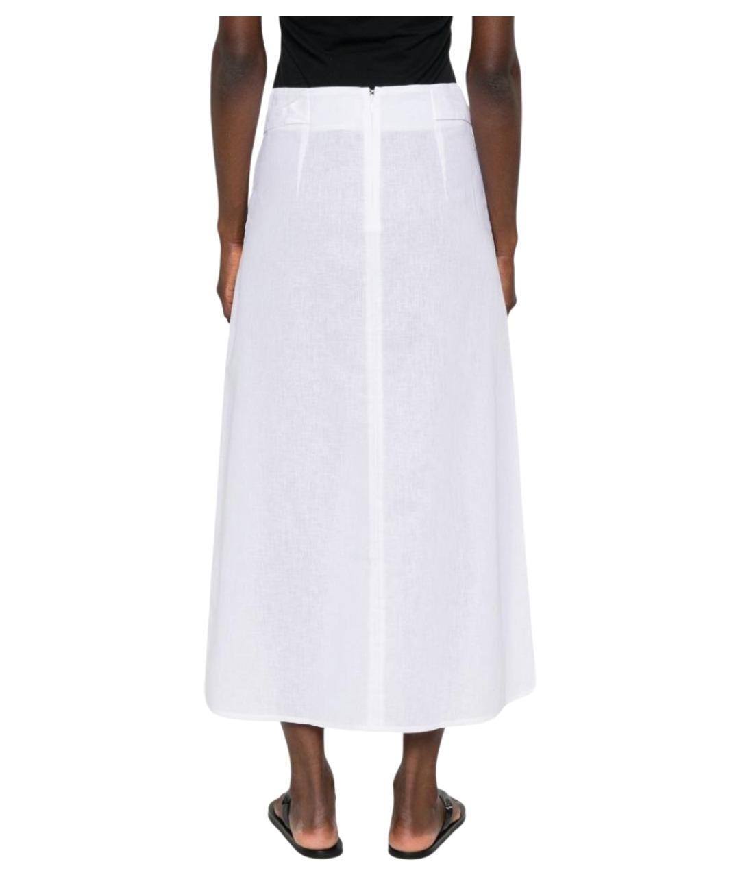 TOTEME Белая хлопковая юбка миди, фото 5