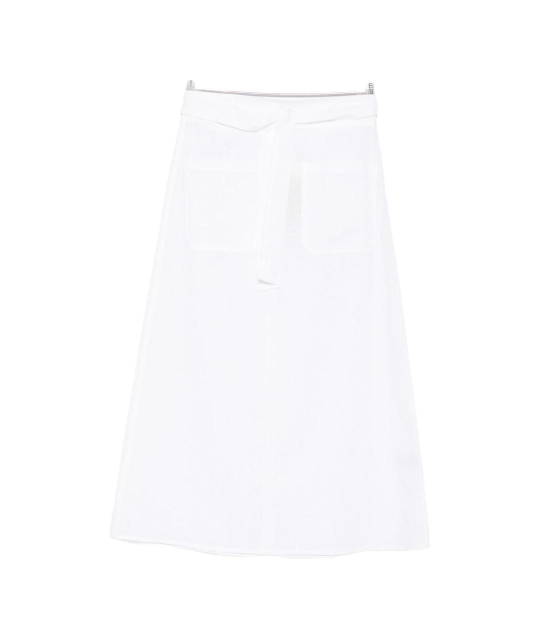 TOTEME Белая хлопковая юбка миди, фото 1