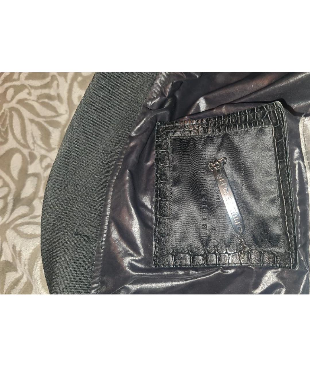 PHILIPP PLEIN Черная кожаная куртка, фото 8